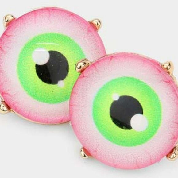 Halloween Monster Eye Stud Earrings - Picture 2 of 5